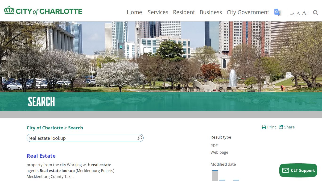 Search > Search - City of Charlotte Government